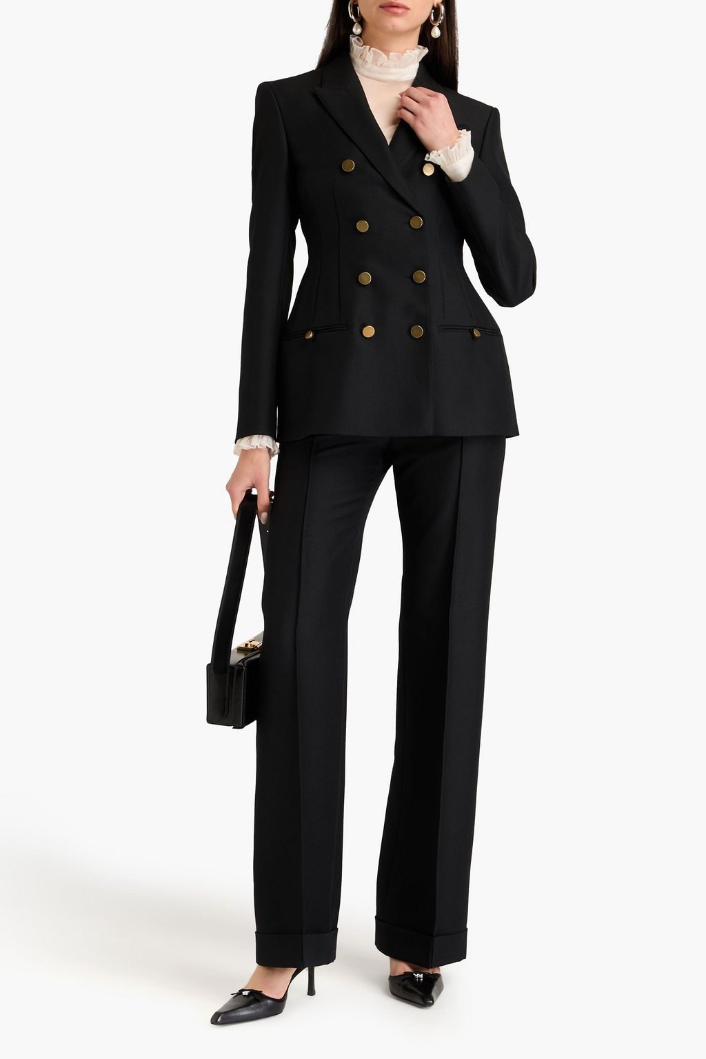 PHILOSOPHY DI LORENZO SERAFINI Double-breasted grain de poudre blazer