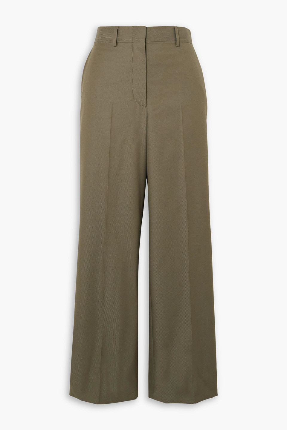 Brioni Ribbed Wool Straight-leg Pants In Taupe