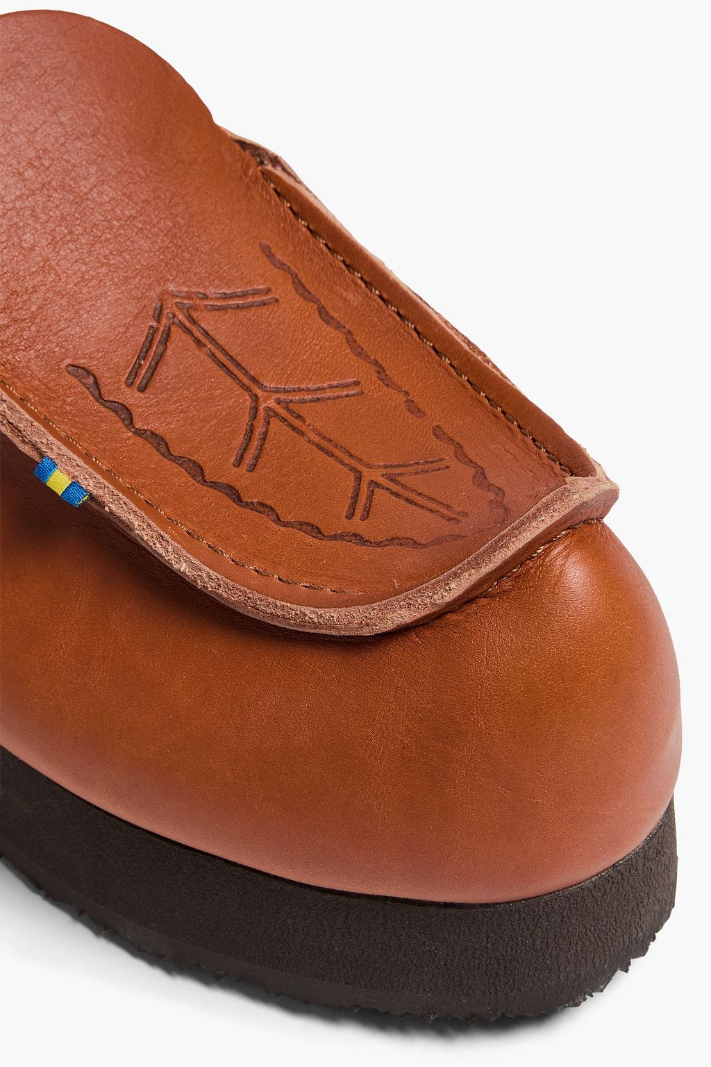 ACNE STUDIOS Plateau-Loafers aus bedrucktem Leder