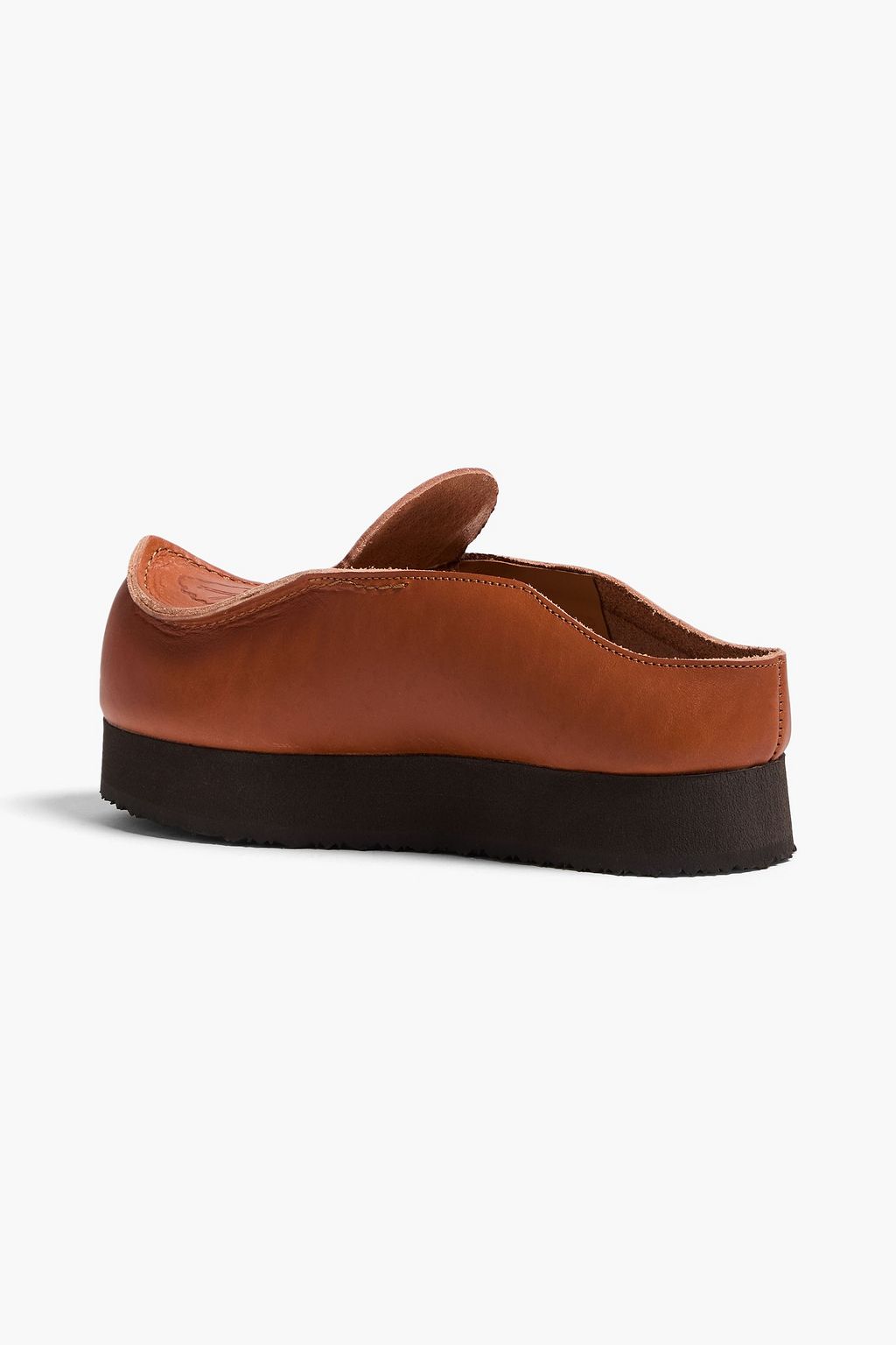 ACNE STUDIOS Plateau-Loafers aus bedrucktem Leder