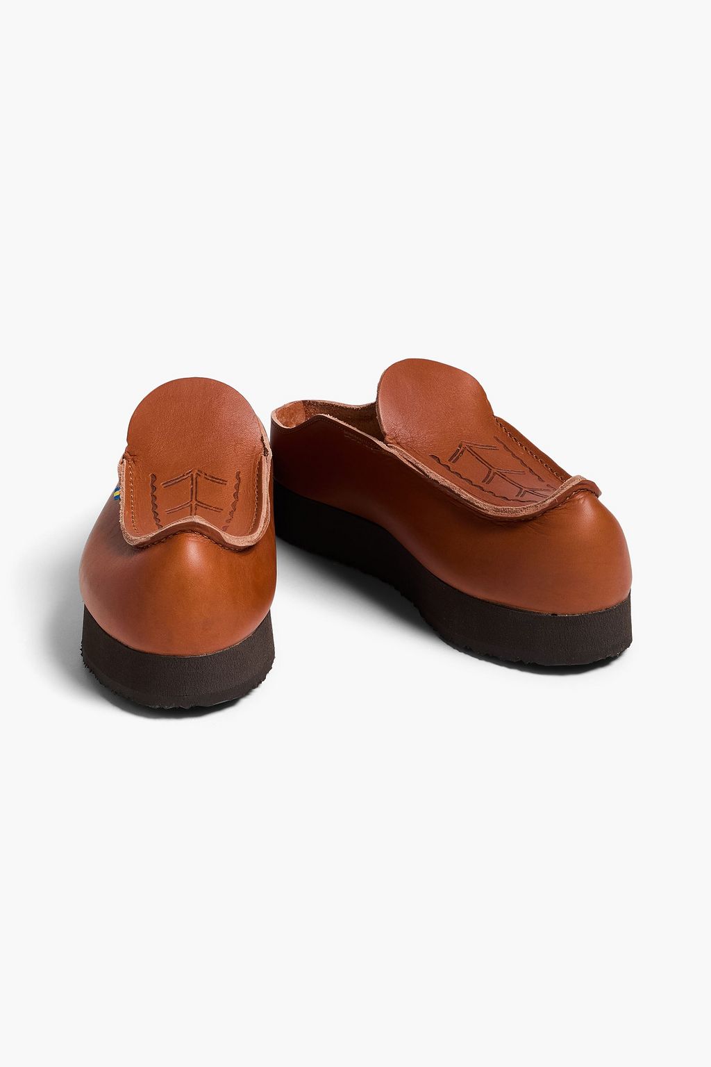 ACNE STUDIOS Plateau-Loafers aus bedrucktem Leder