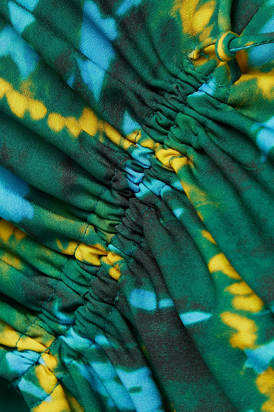 green emerald velvet dress Women's Silk Dress | Tie-Dye Wrap Slip Maxi Dress | Anna Kosturova main image 1