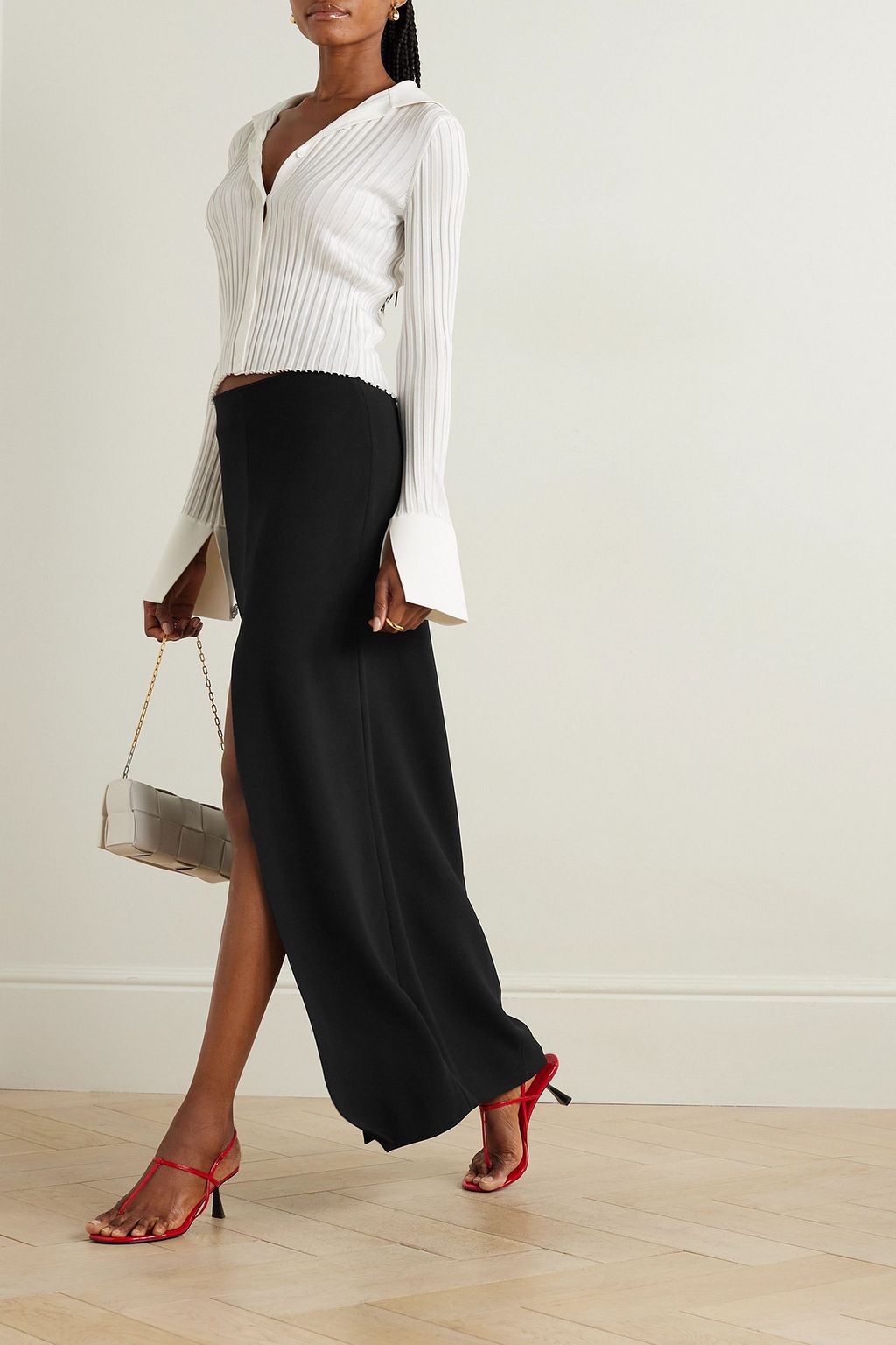 PATOU Crepe maxi skirt