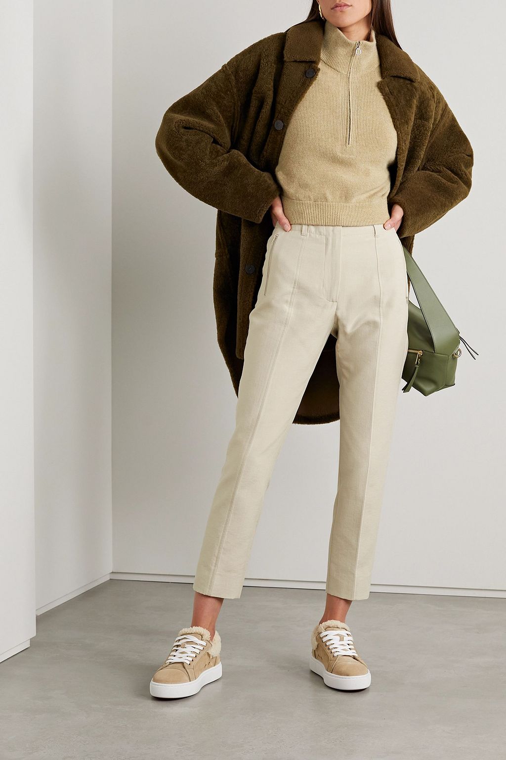 AKRIS Connor cotton-blend twill slim-leg pants