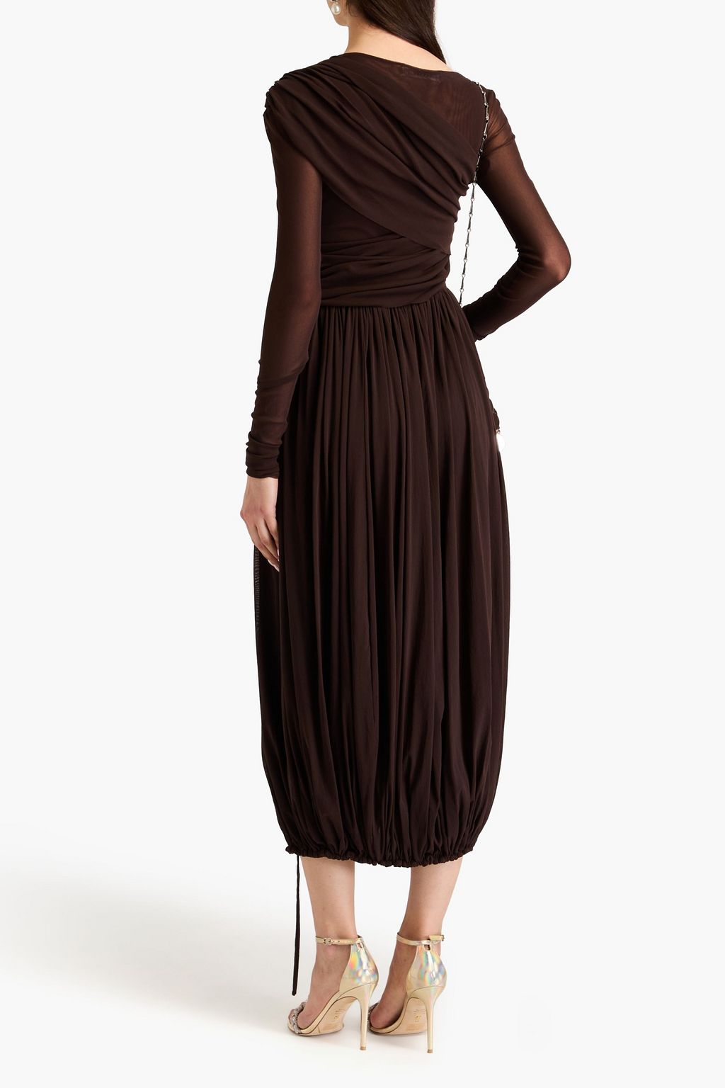 PHILOSOPHY DI LORENZO SERAFINI Draped tulle midi dress