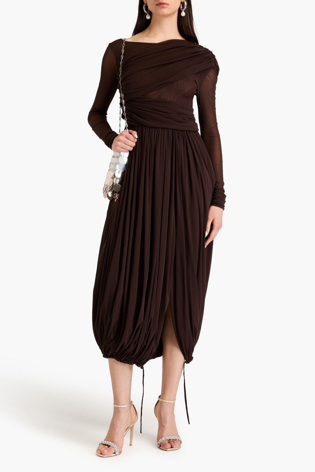 PHILOSOPHY DI LORENZO SERAFINI Draped tulle midi dress