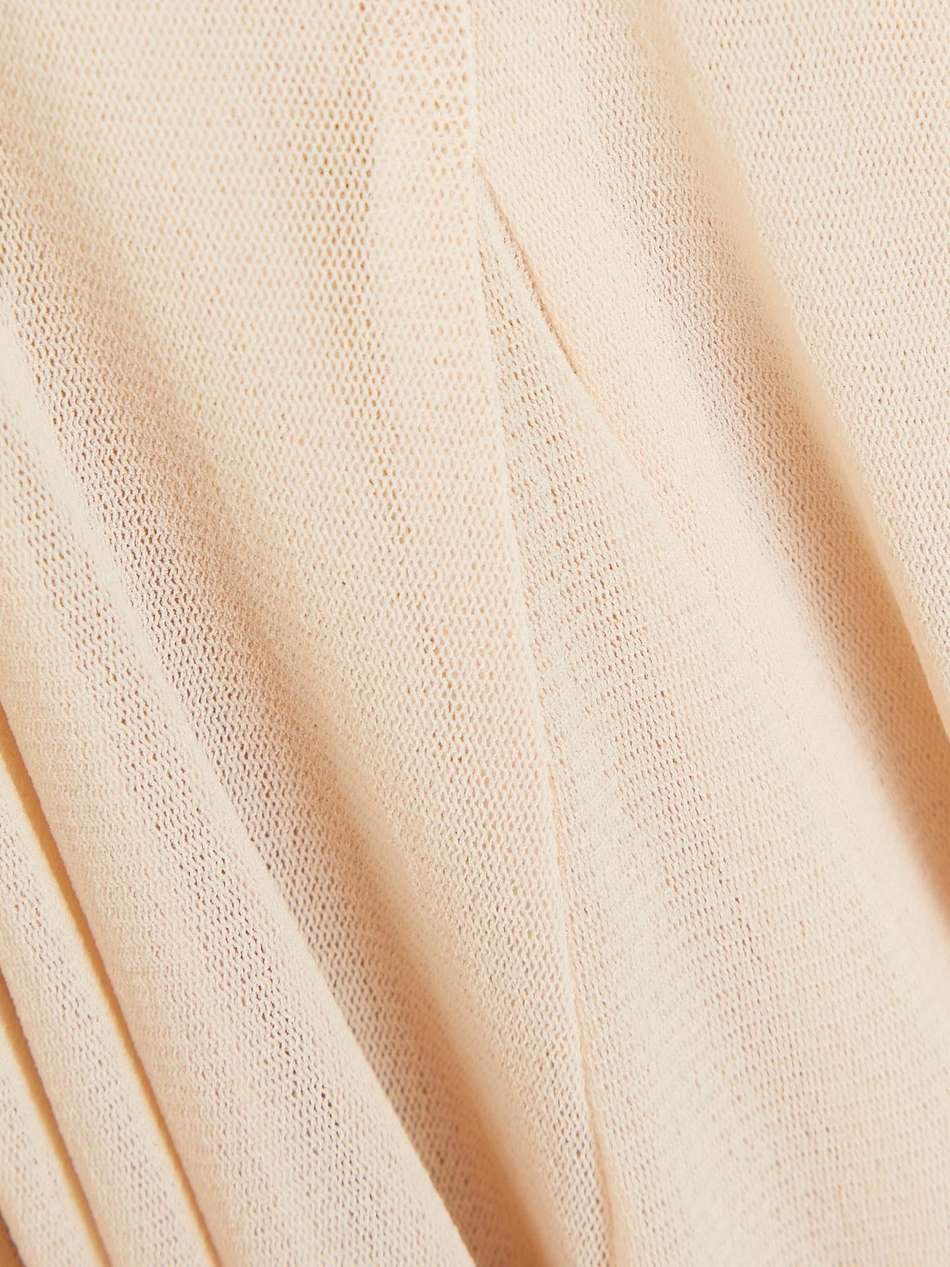 ruched tulle midi dress