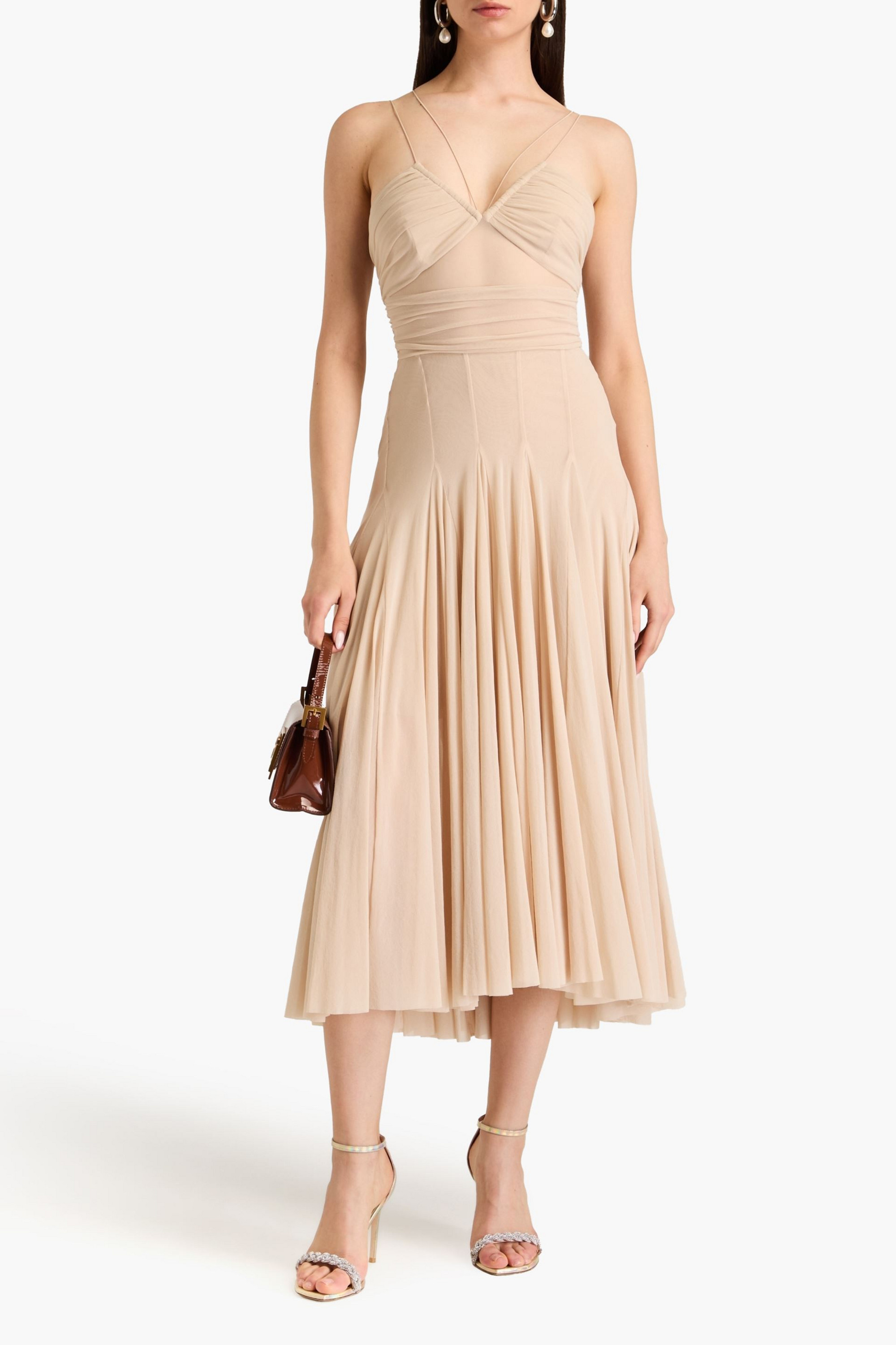 Philosophy di Lorenzo Serafini Ruched tulle midi dress