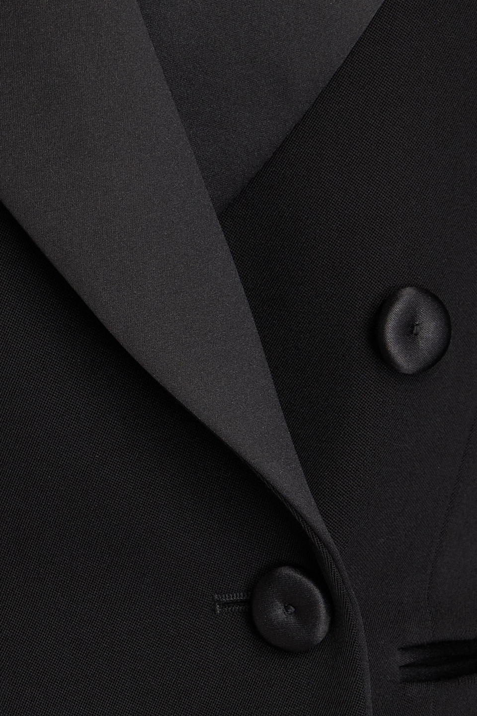Moschino Appliquéd Grain De Poudre Wool Blazer In Black