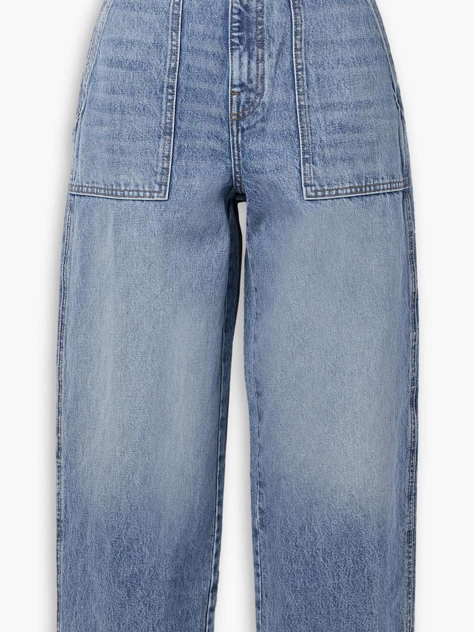 hewey cropped high-rise wide-leg jeans