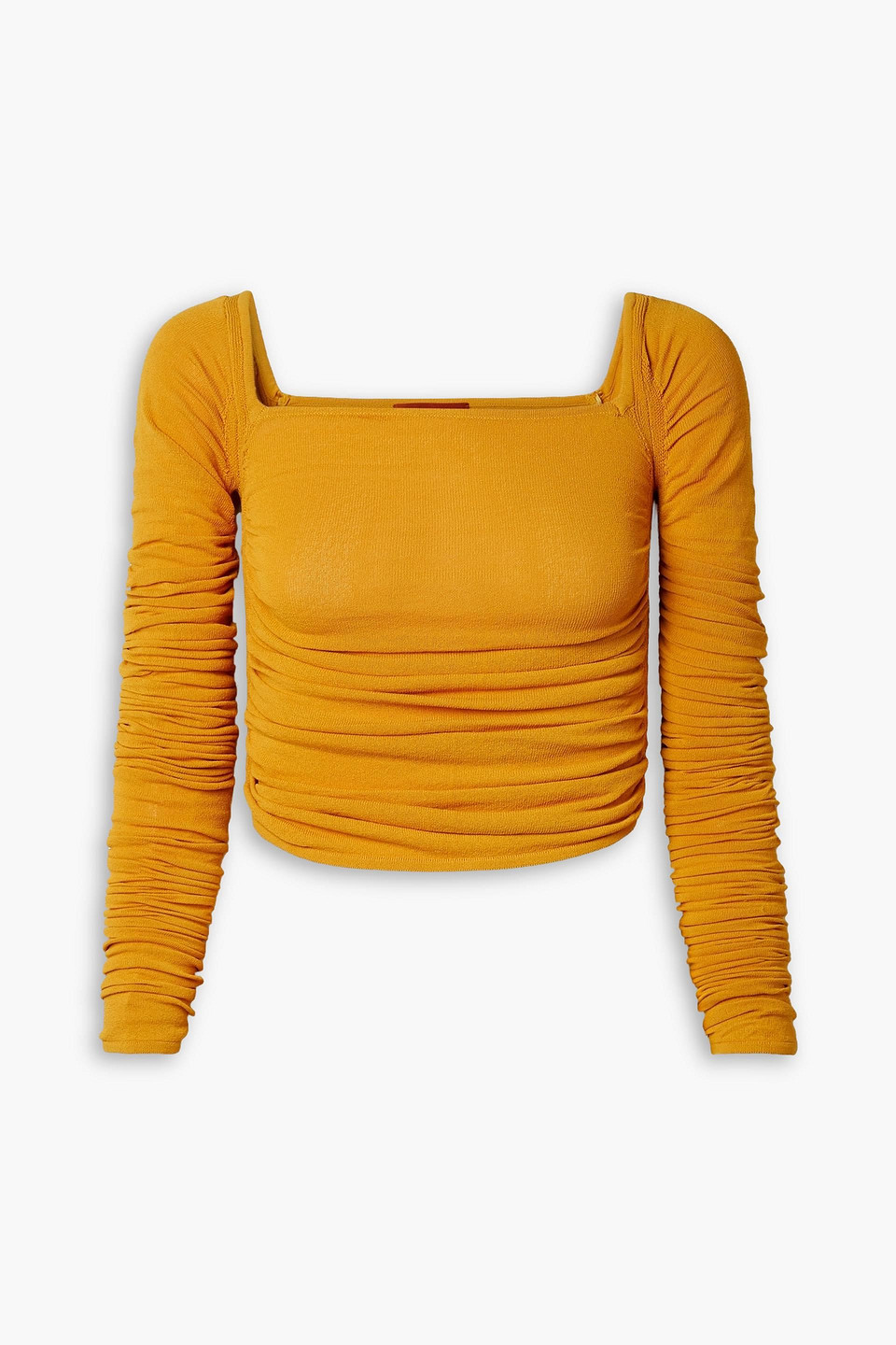 Altuzarra Asgard Ruched Jersey Top In Saffron