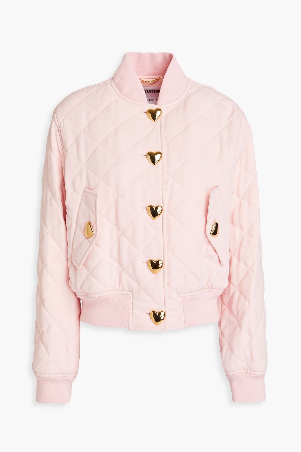 Quilted crepe bomber jacket pastel pink IT 38