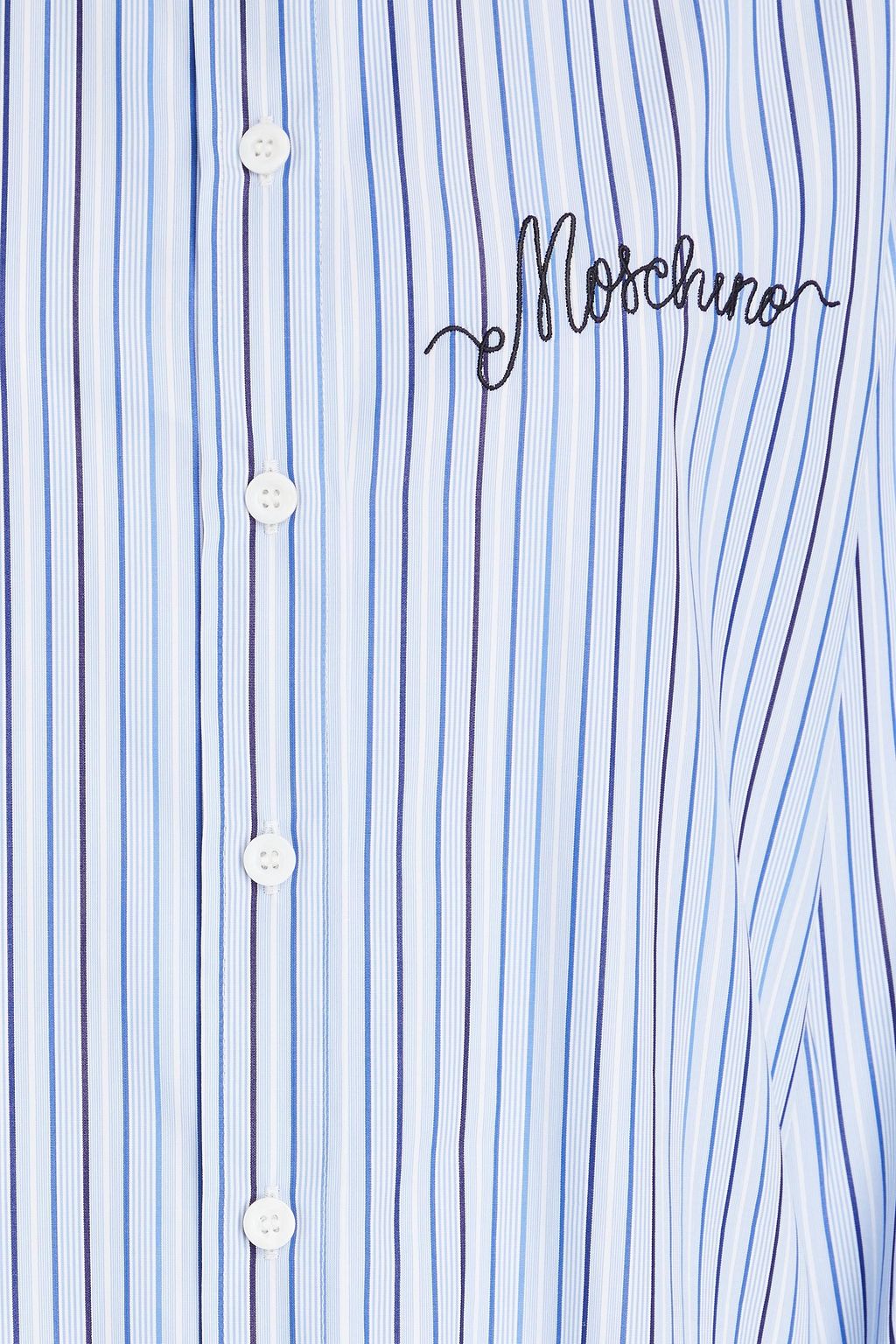 MOSCHINO Gestreiftes Hemdkleid aus Baumwollpopeline