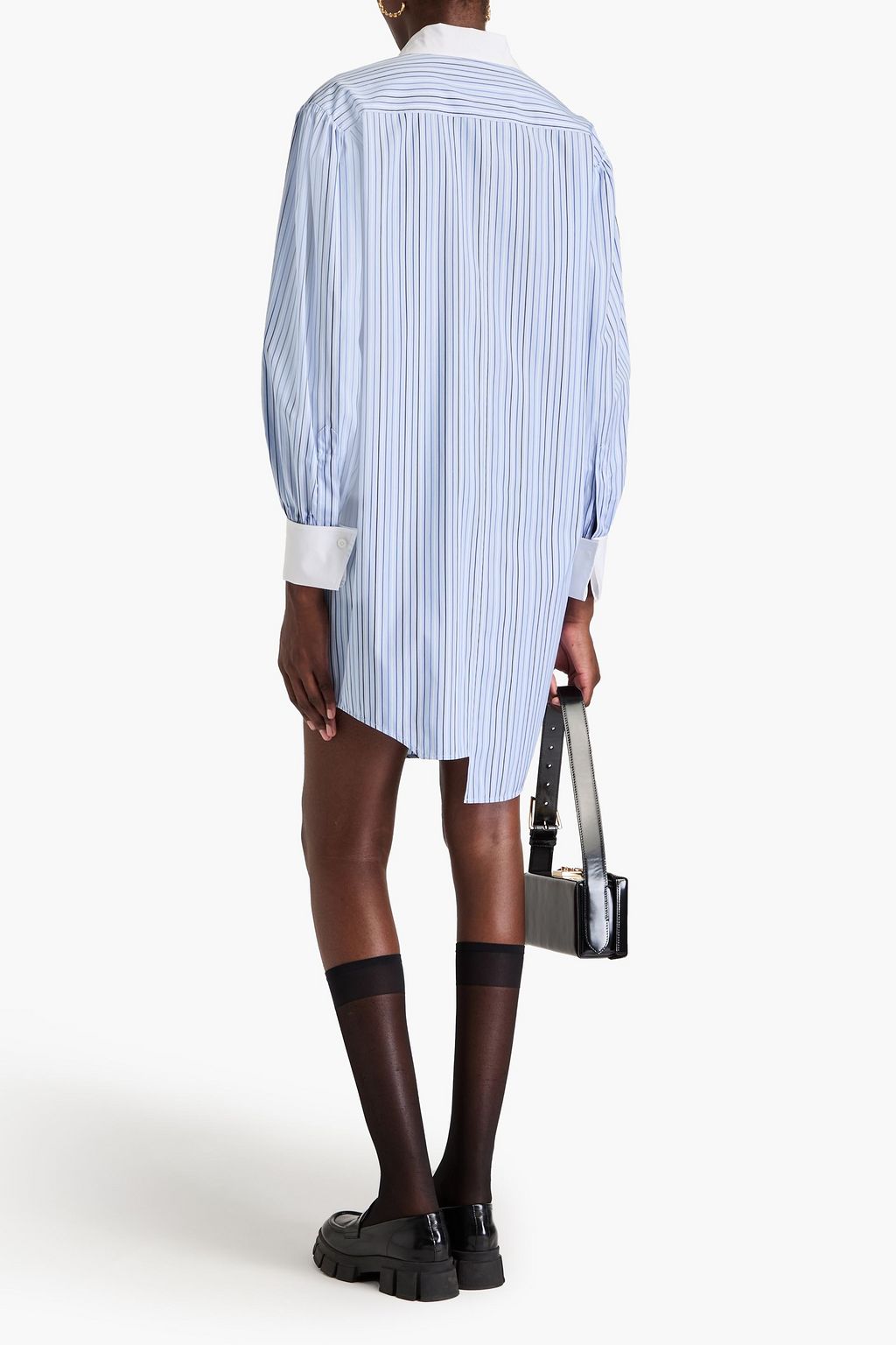 MOSCHINO Gestreiftes Hemdkleid aus Baumwollpopeline