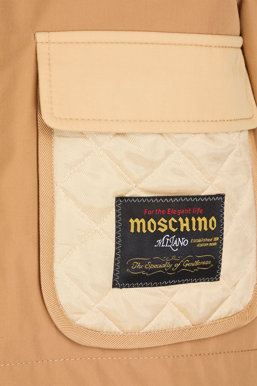 MOSCHINO جاكيت بقبعة من التويل المصنوع من مزيج من القطن