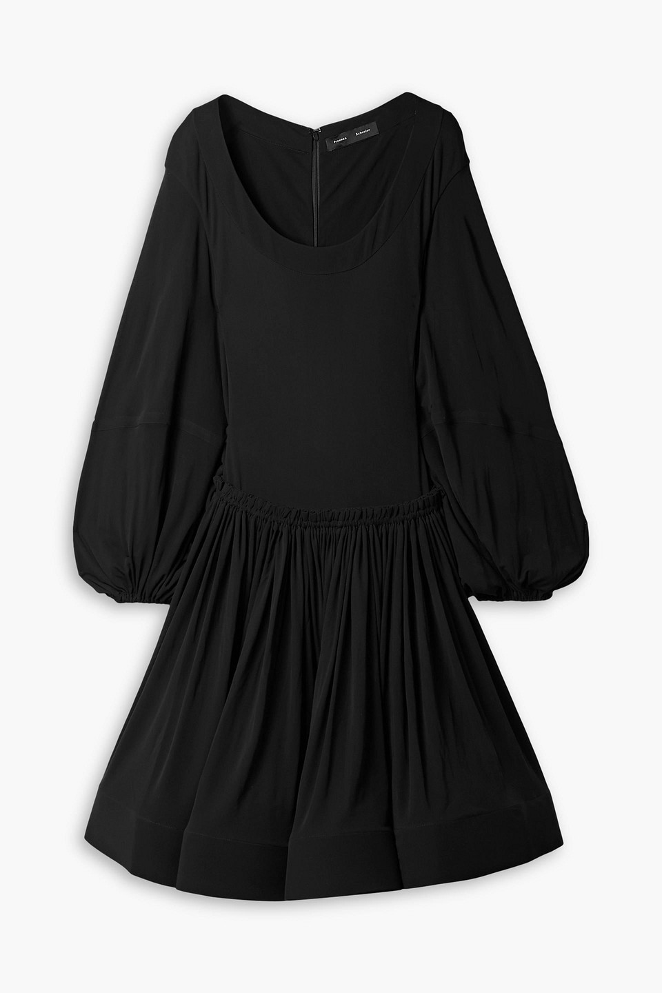 Proenza Schouler Pleated Jersey Mini Dress In Black