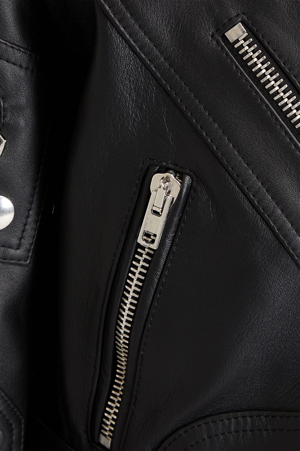 MOSCHINO جاكيت بايكر من الجلد