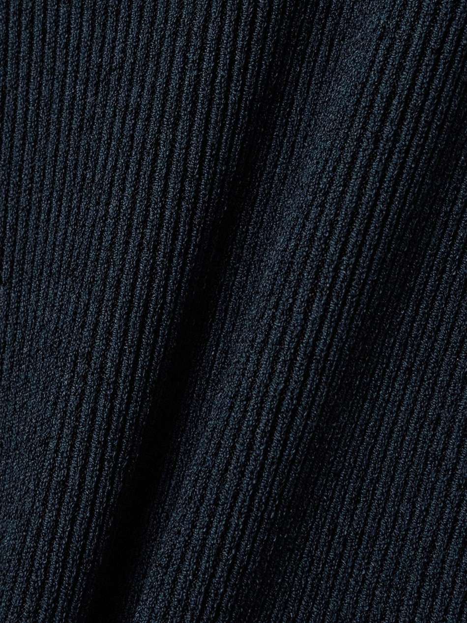 two-tone ribbed-knit midi dress
