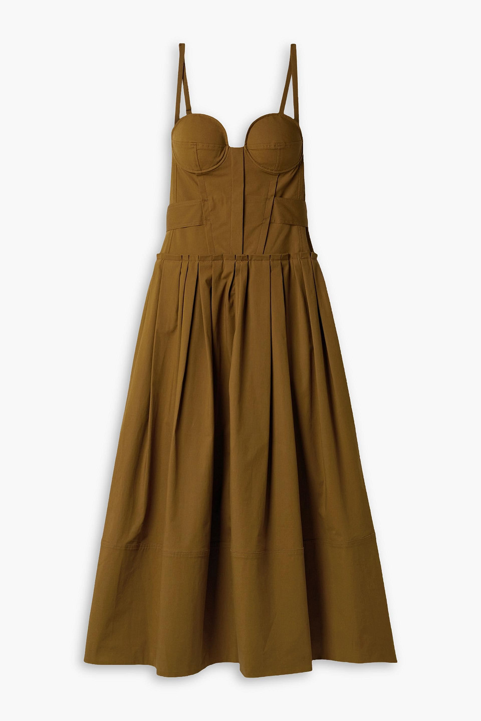 PROENZA SCHOULER COTTON-BLEND POPLIN MIDI DRESS