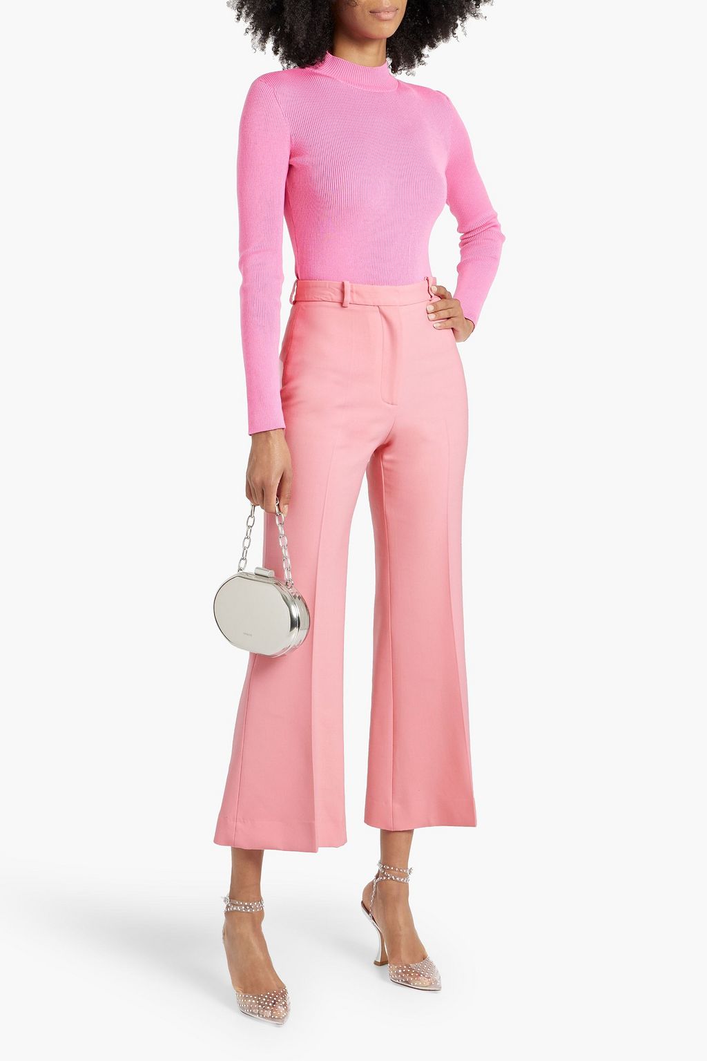 OSCAR DE LA RENTA Wool-blend kick-flare pants