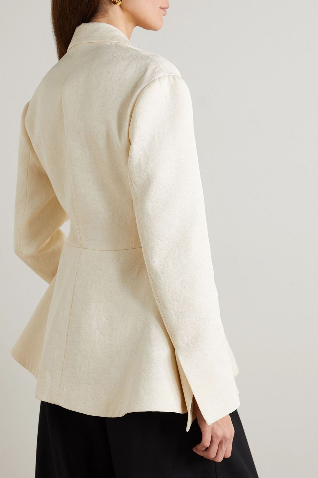 PROENZA SCHOULER Cotton and wool-blend jacquard peplum blazer