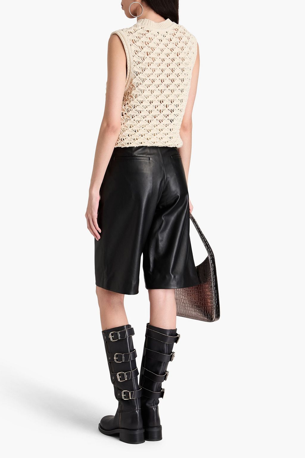 ACNE STUDIOS شورت من الجلد