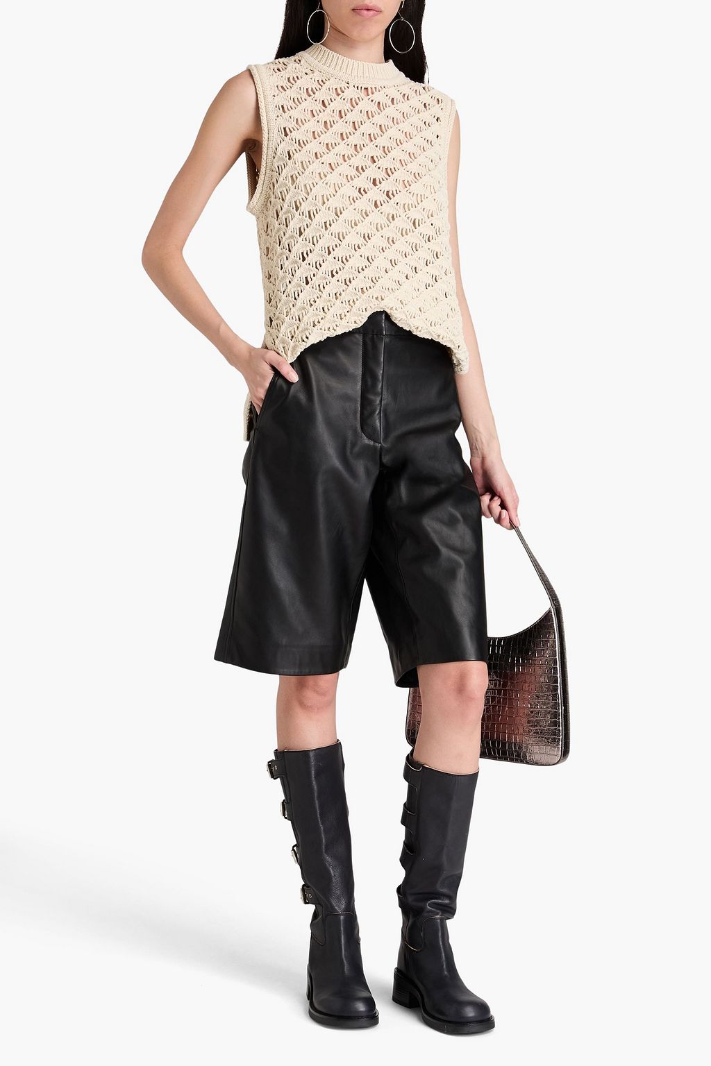 ACNE STUDIOS شورت من الجلد