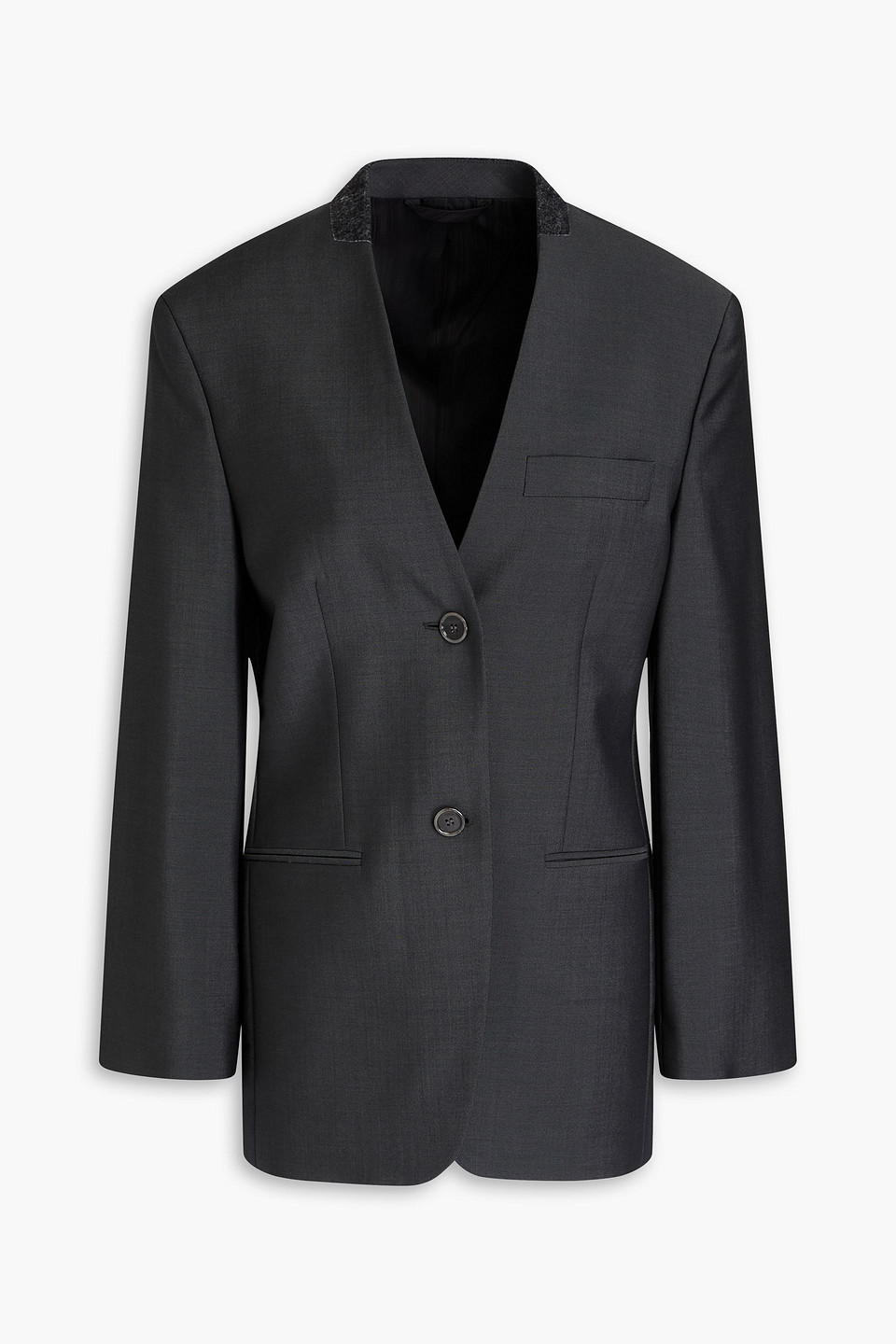 Acne Studios Wool And Mohair-blend Blazer In Charcoal