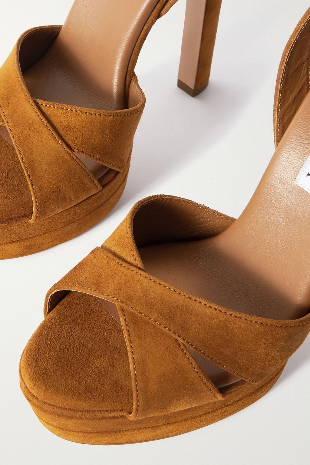AQUAZZURA Divine Plateau 130 suede platform sandals