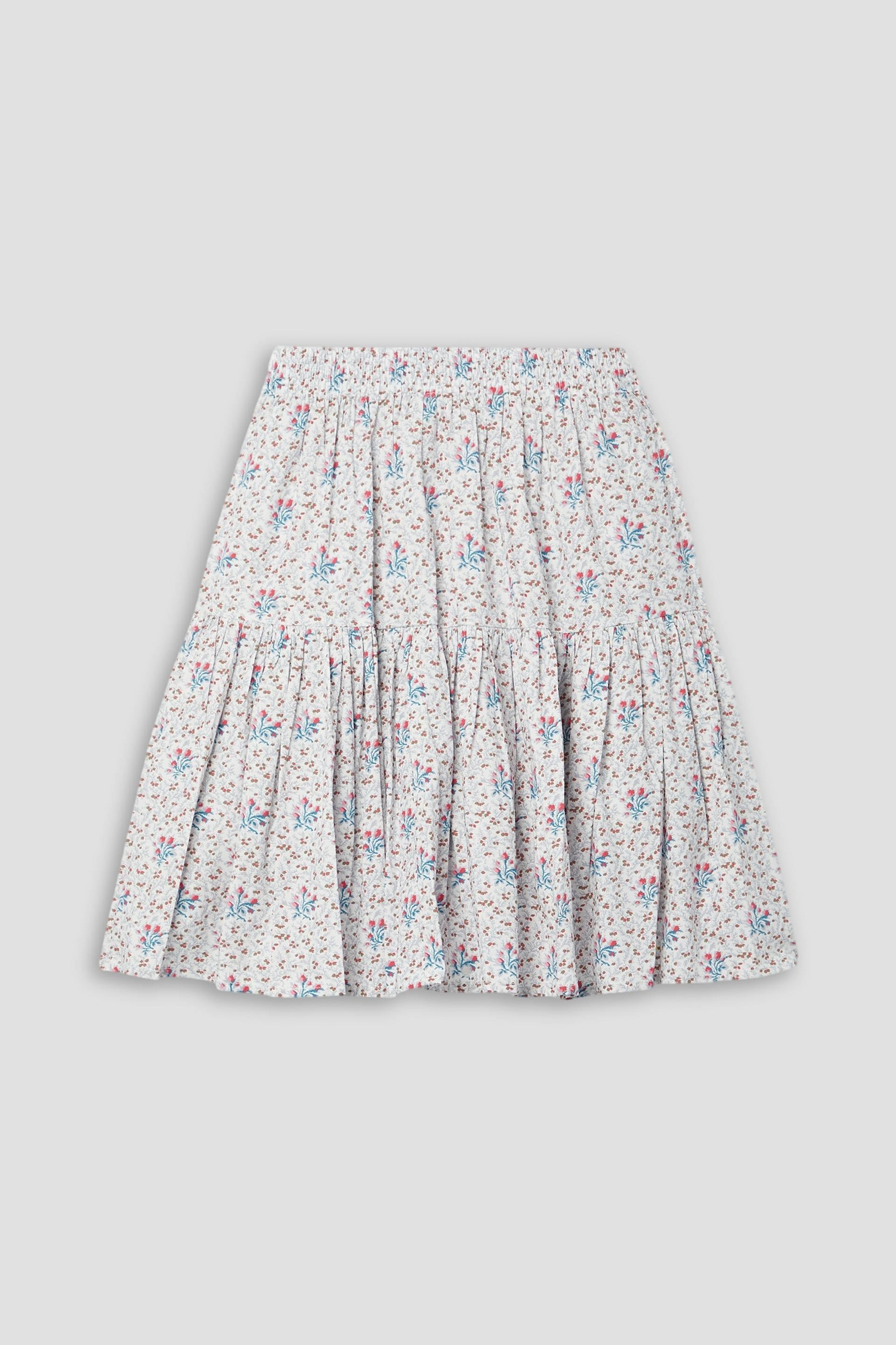 BATSHEVA X LAURA ASHLEY + Laura Ashley Amy tiered floral-print cotton-poplin mini skirt thumbnail