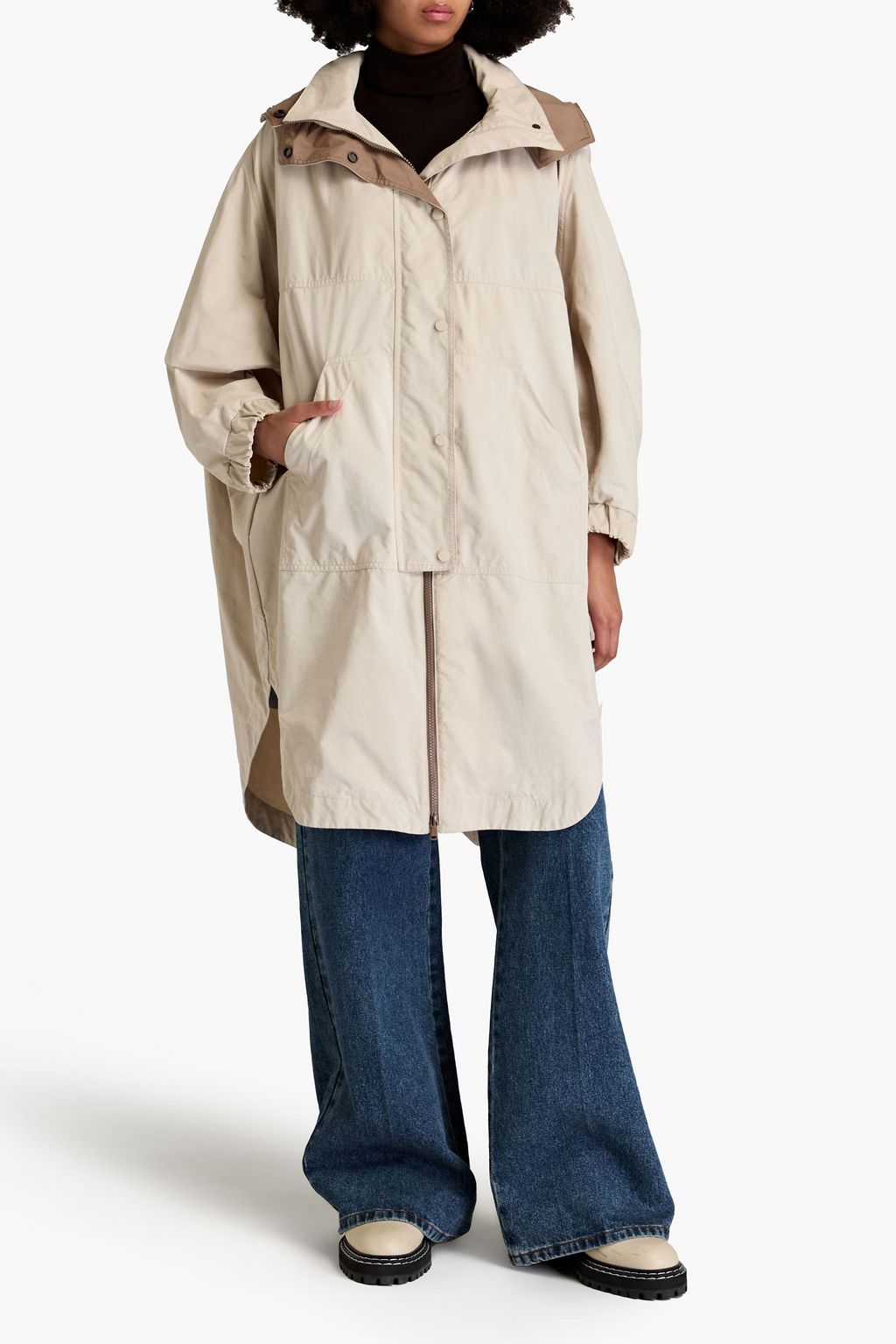 BRUNELLO CUCINELLI Oversized hooded shell parka