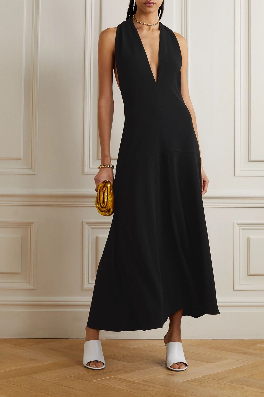 PROENZA SCHOULER Twist-back stretch-crepe maxi dress