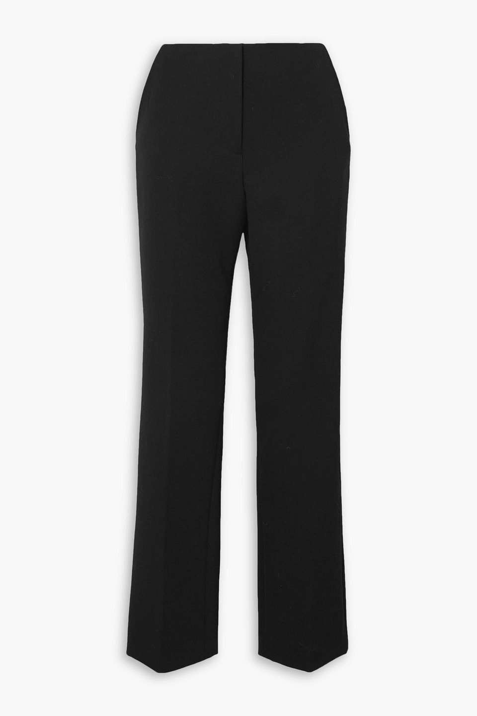 Shop Anine Bing Lula Wool-twill Straight-leg Pants In Black