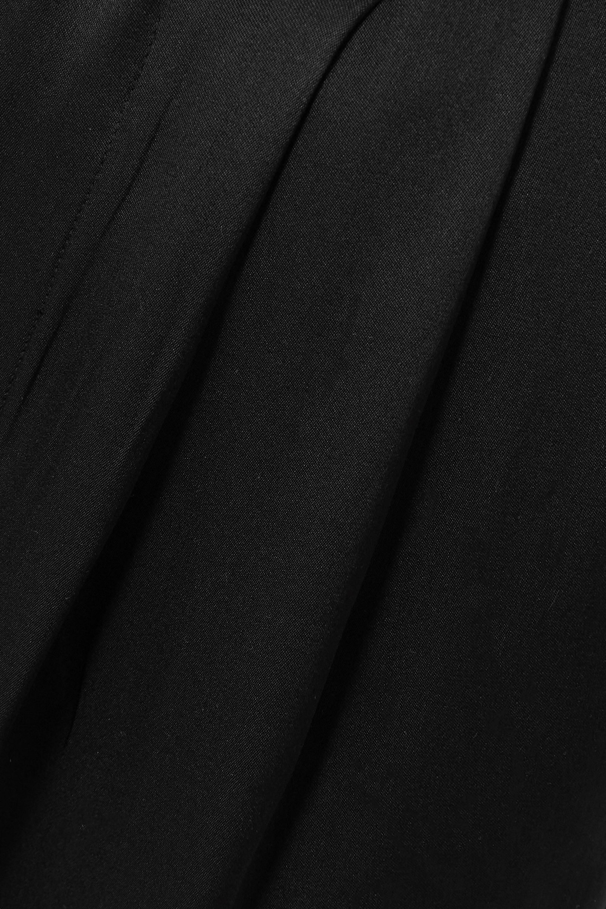 ANINE BING Carrie pleated silk-charmeuse straight-leg pants