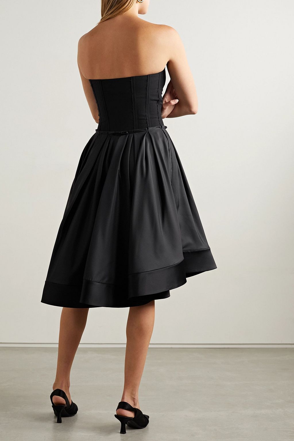 PROENZA SCHOULER Strapless wool-blend jersey and taffeta dress
