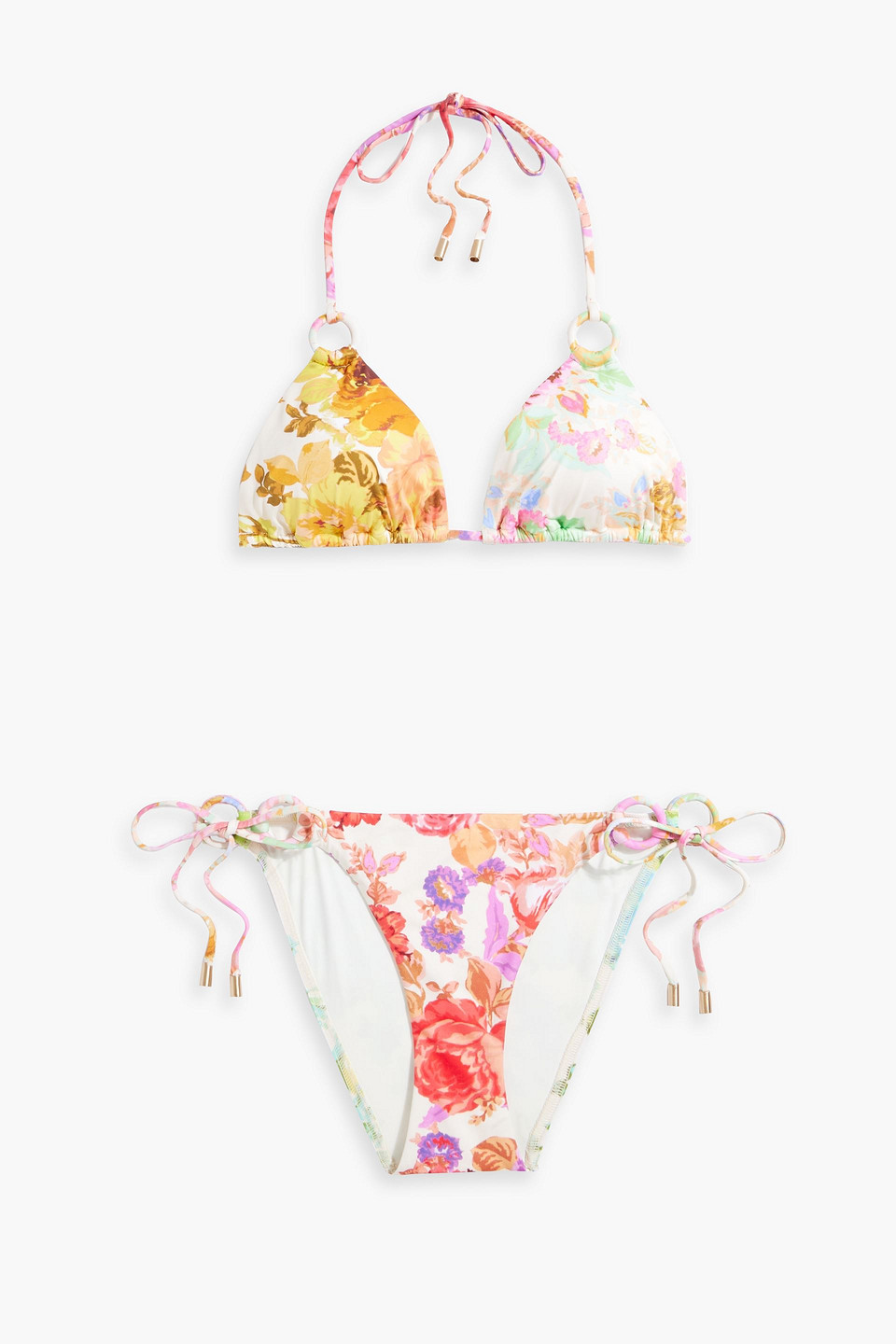 ZIMMERMANN FLORAL-PRINT TRIANGLE BIKINI