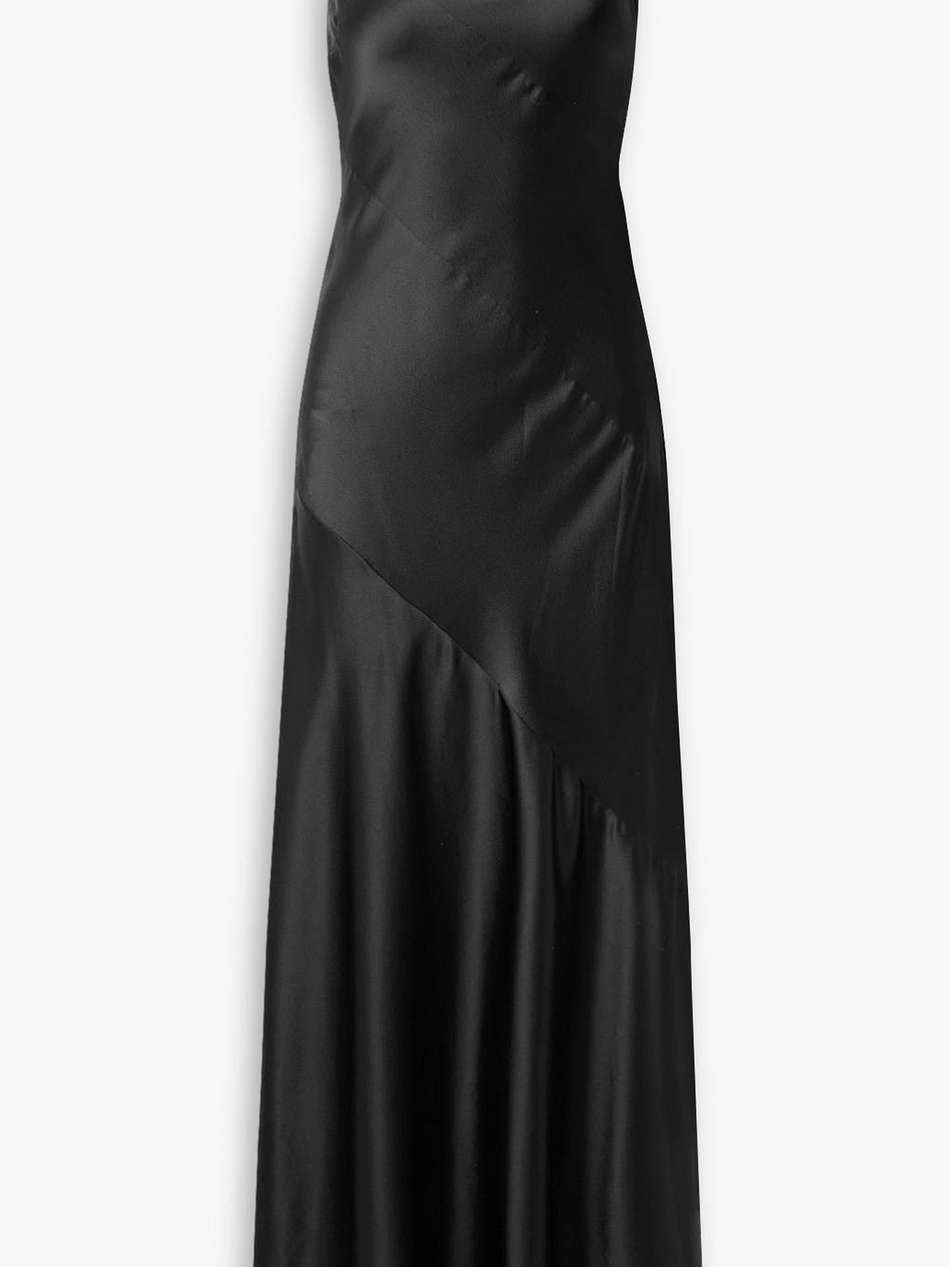 oaklynn hammered-silk maxi dress