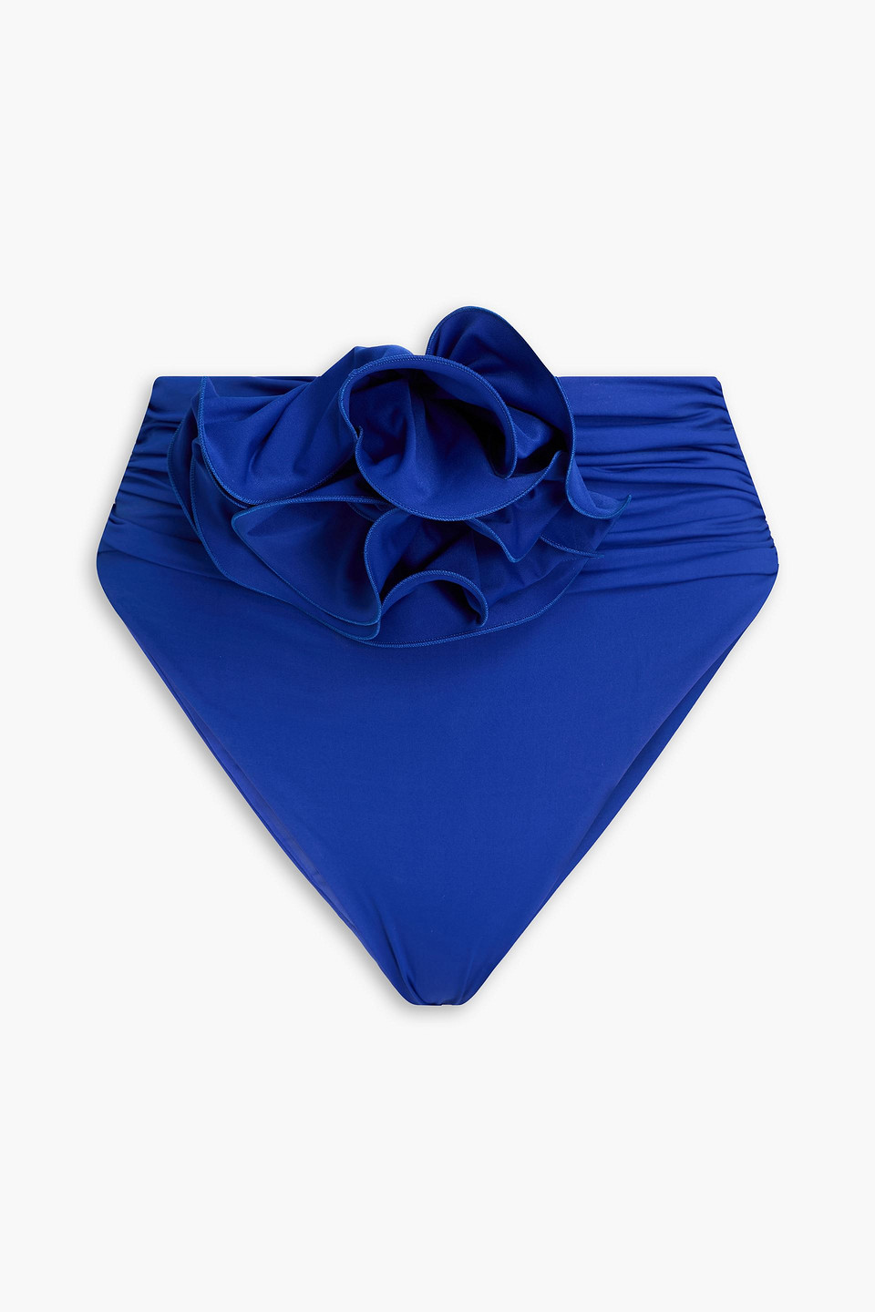 Magda Butrym Appliquéd Ruched Bikini Briefs In Royal Blue