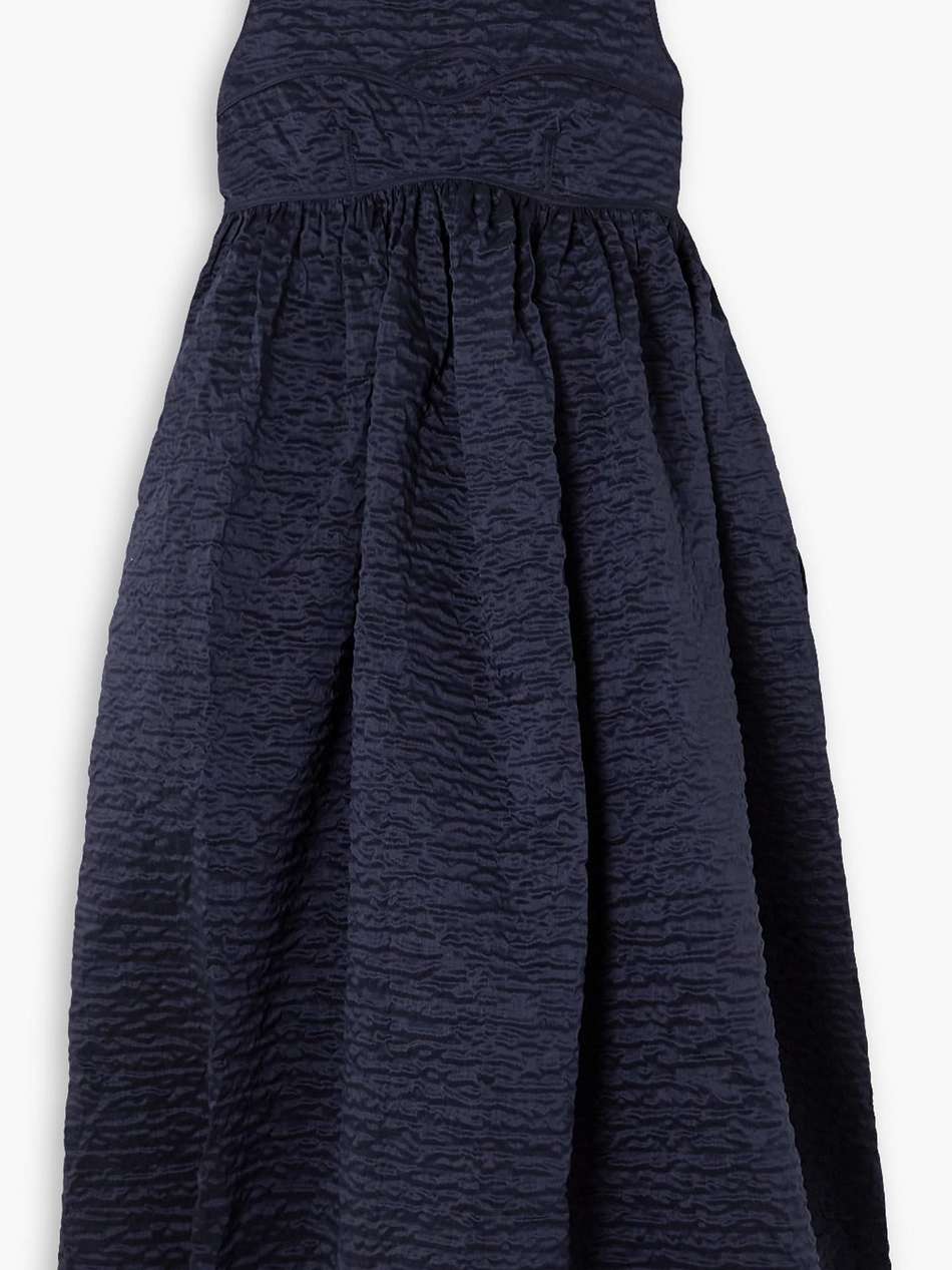 soleil matelassé midi dress