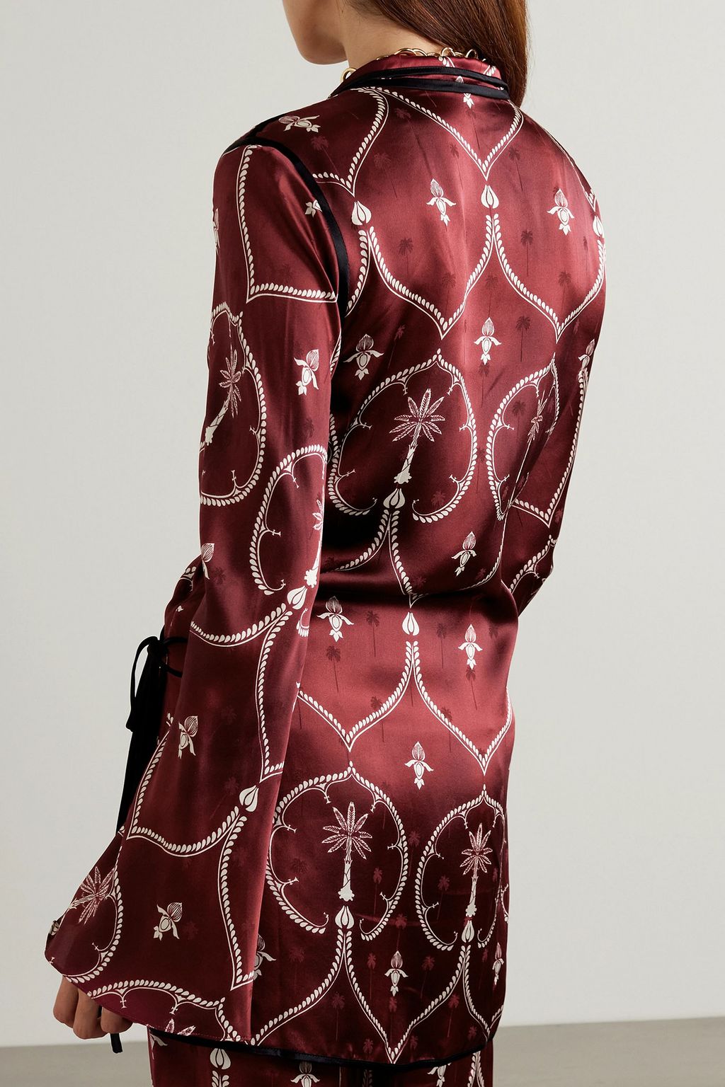 JOHANNA ORTIZ Mental Journey printed silk-jacquard wrap tunic