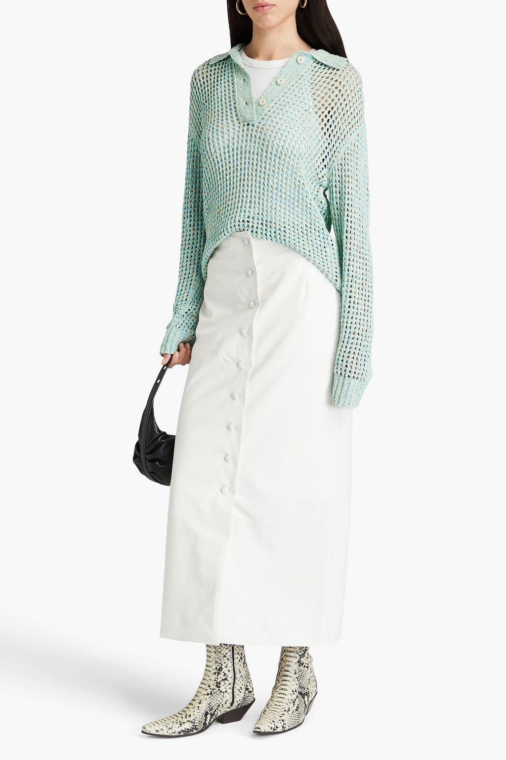 ACNE STUDIOS 가죽 맥시 스커트