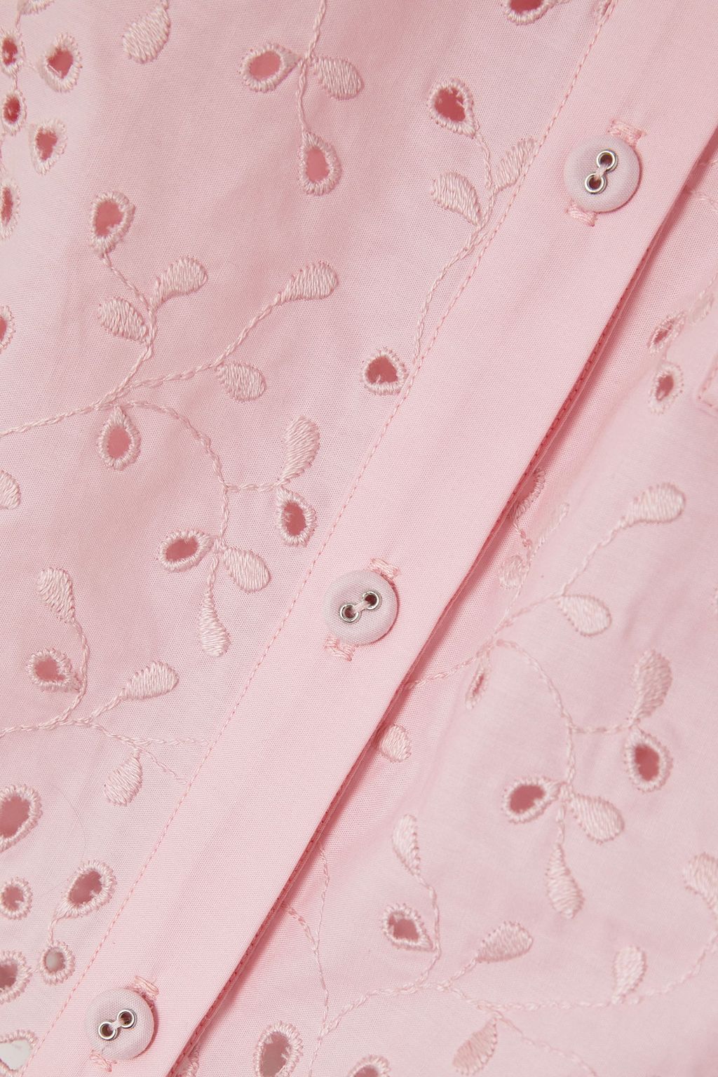 LORETTA CAPONI Paloma broderie anglaise cotton-blend shirt