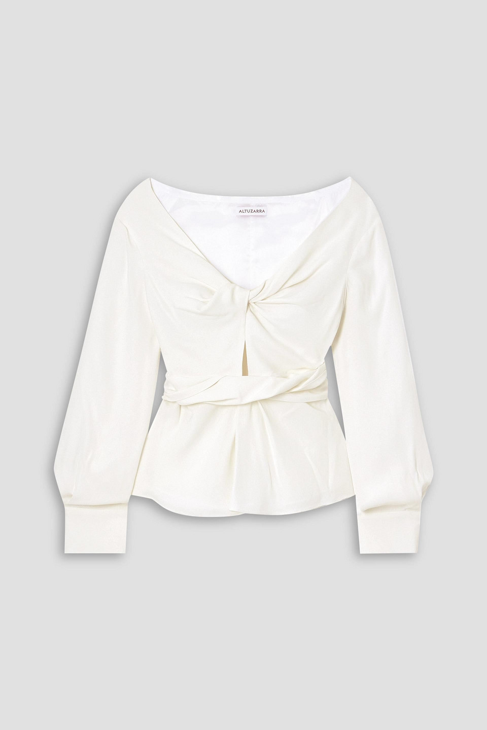 Altuzarra Prasini Twist-front Cutout Crepe Top In White