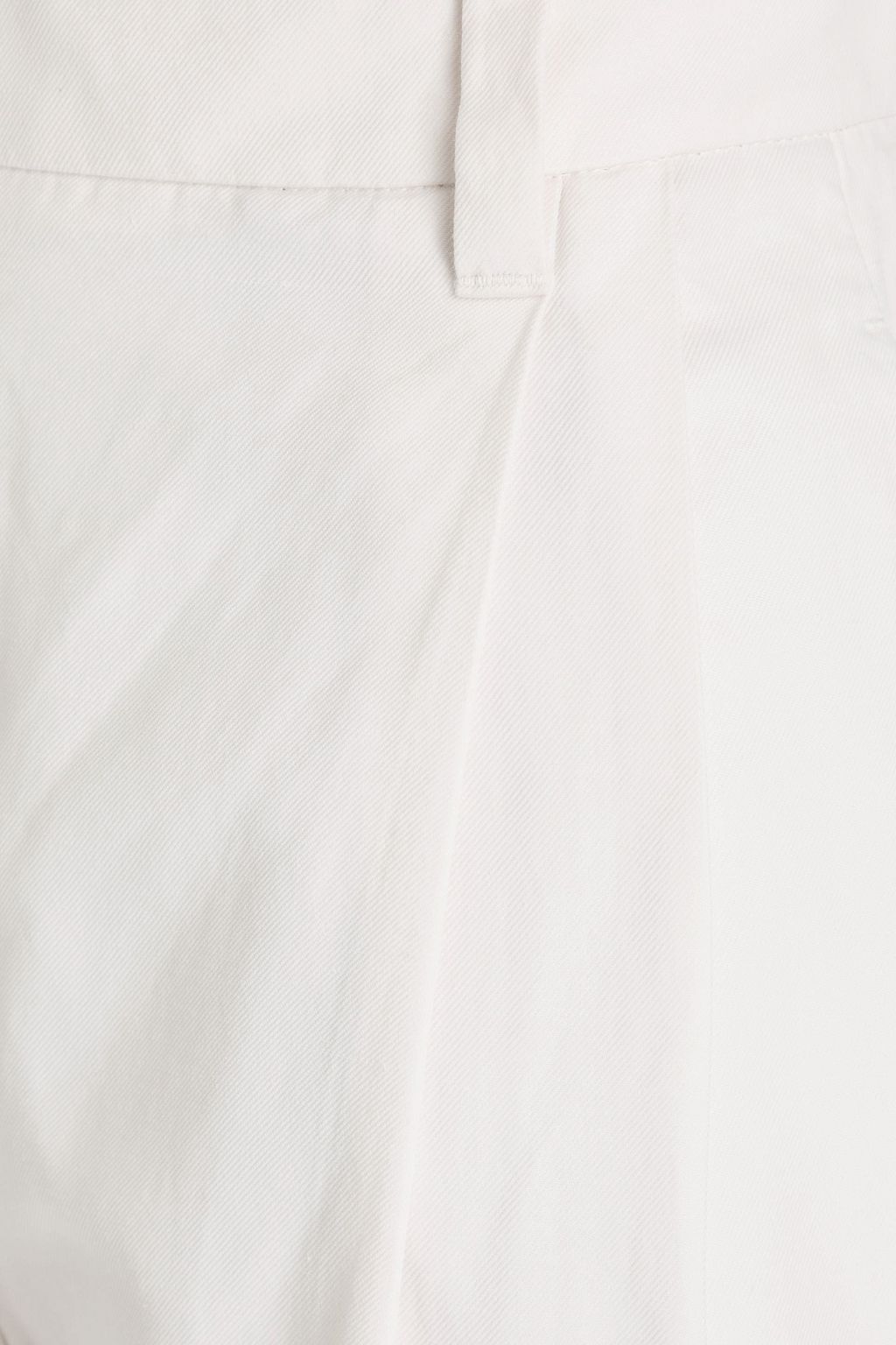 BRUNELLO CUCINELLI Hose aus Twill aus einer Baumwoll-Ramiemischung mit weitem Bein und Zierperlen