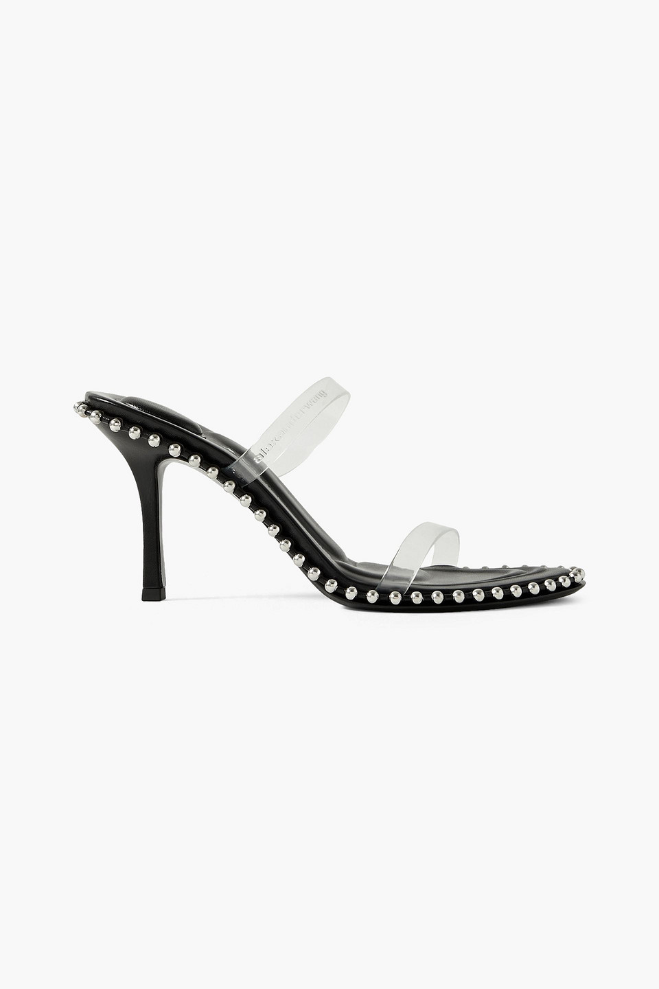 Alexander Wang Black Nova 85 Strappy Pvc Heeled Sandals In Black