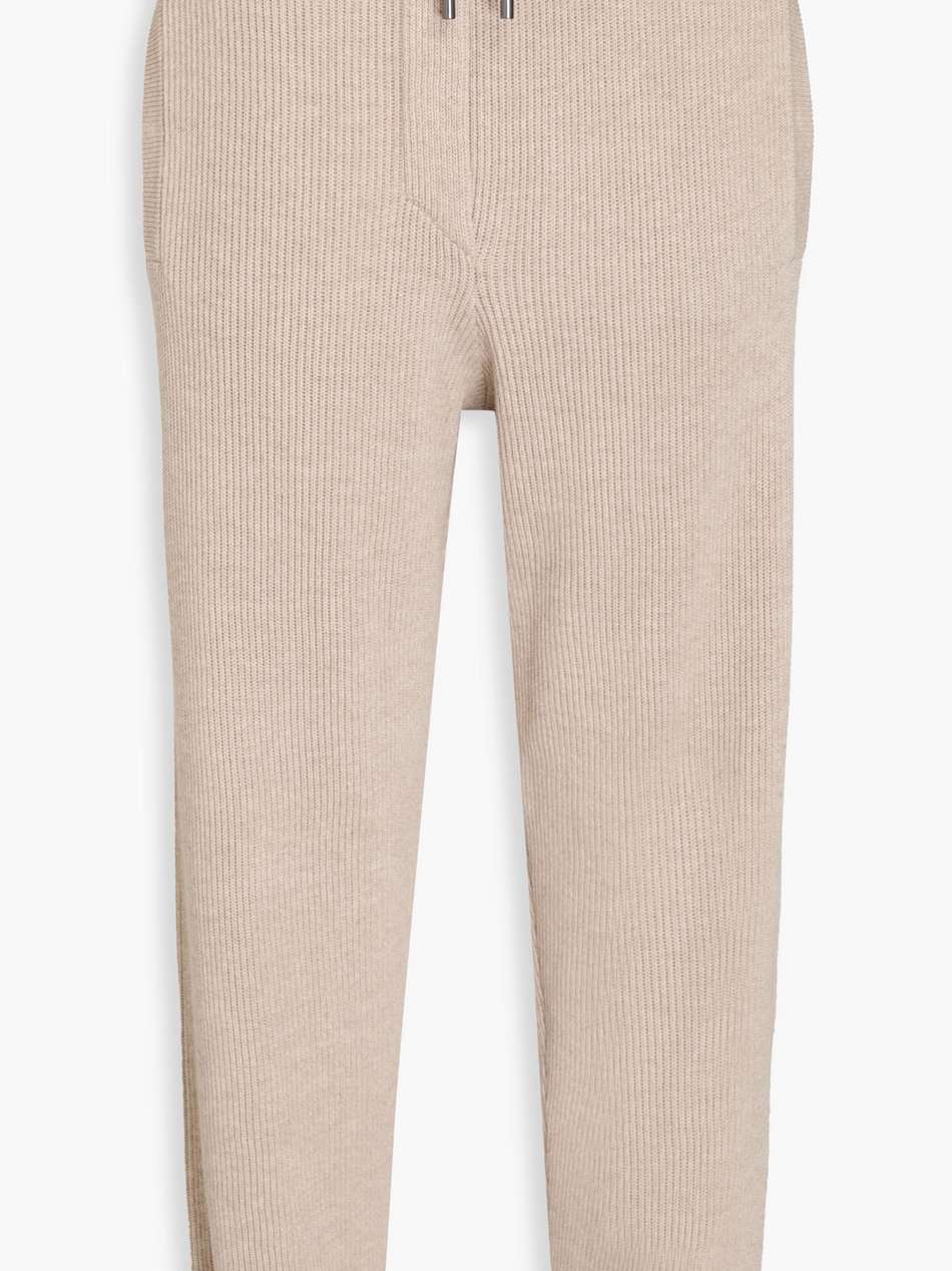 ribbed cotton track pants