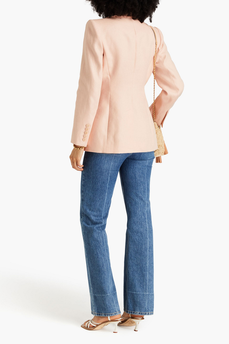 Zimmermann Linen-canvas Blazer In Blush