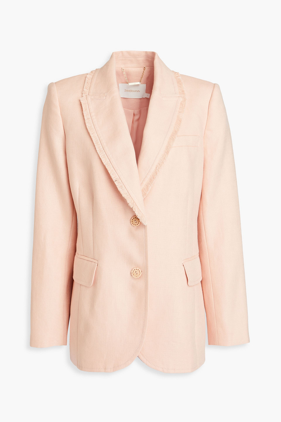 Zimmermann Linen-canvas Blazer In Blush