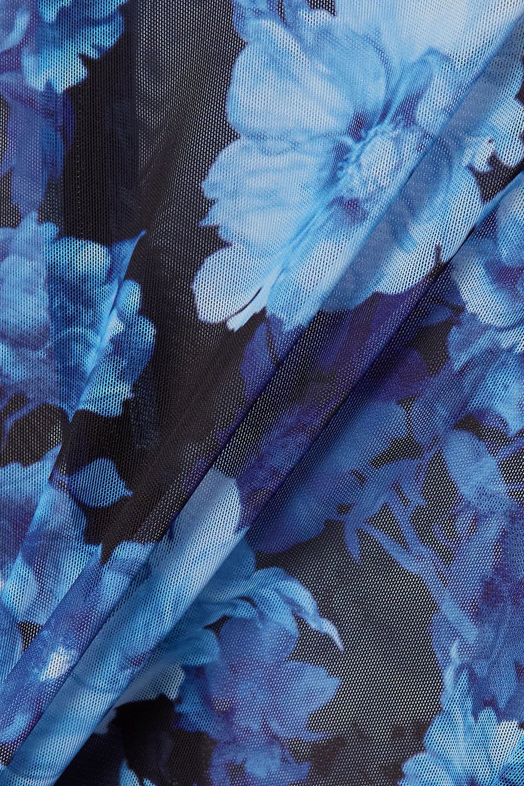 ALICE + OLIVIA بلوزة Delaina من نسيج شبكي مطاط بطبعة الزهور