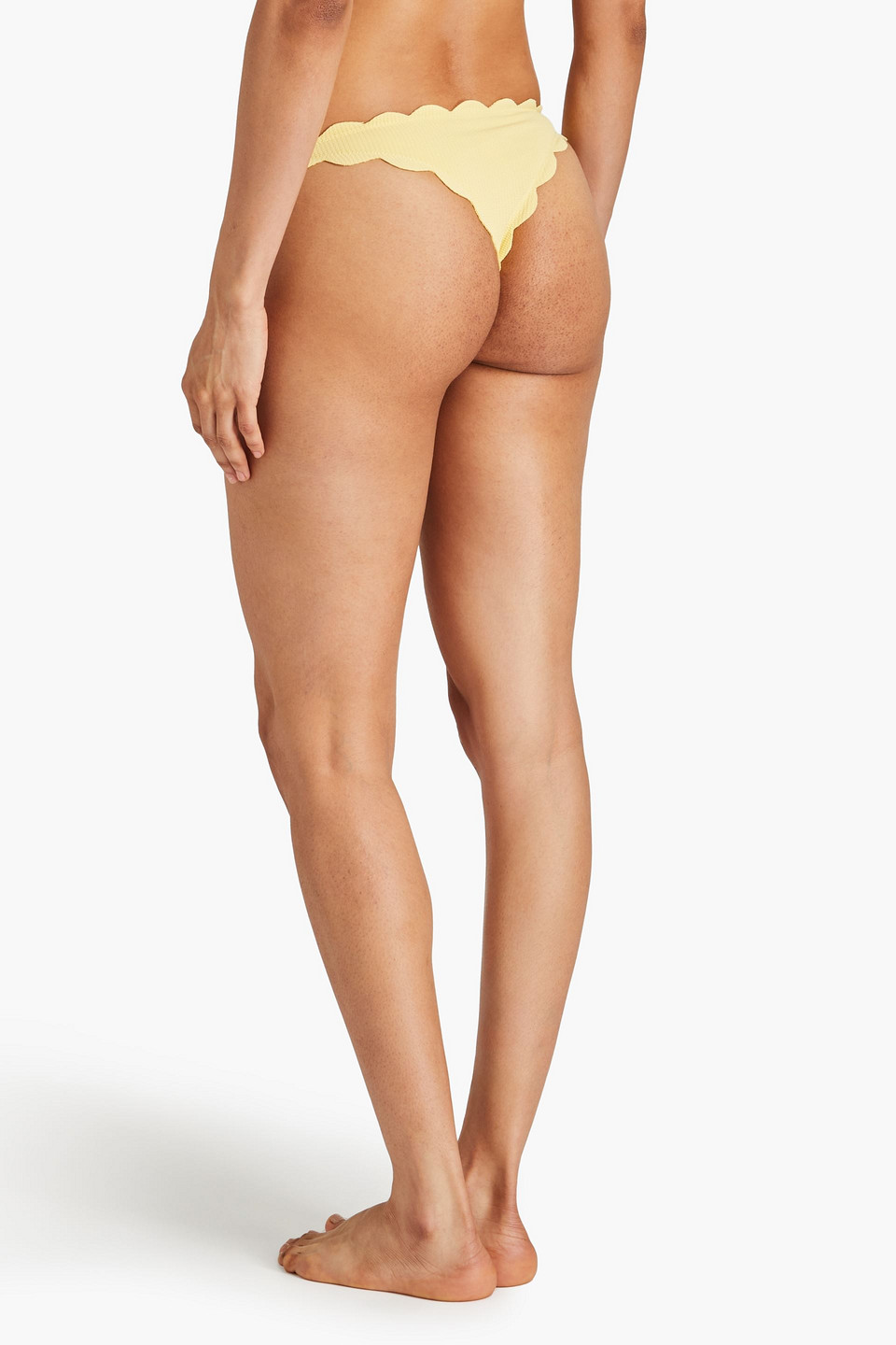 MARYSIA NORTH SCALLOPED SEERSUCKER BIKINI BRIEFS